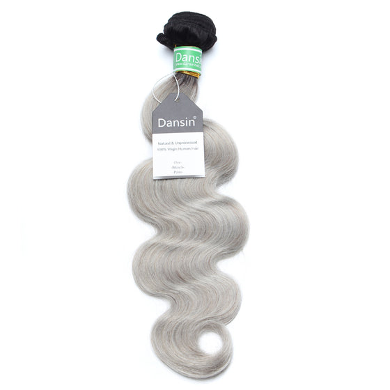 Luxury 10A Brazilian 1B Gray Ombre Body Wave Hair 1 Bundle