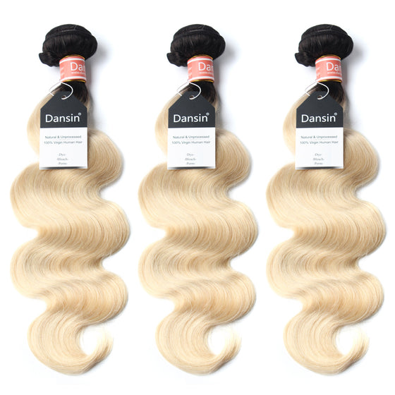Luxury 10A 1B 613 Blonde Ombre Malaysian Body Wave Hair 3 Bundles