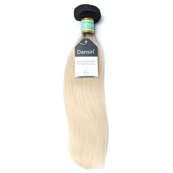 Luxury 10A 1B 613 Blonde Ombre Brazilian Straight Hair 1 Bundle