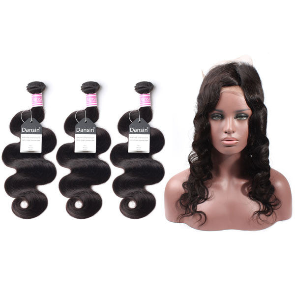 Peruvian Body Wave Hair 3 Bundles With 1 Pc 360 Lace Frontal  Apps   Save