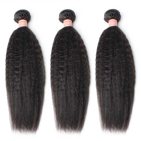 Malaysian Kinky Straight Hair 3 Bundles