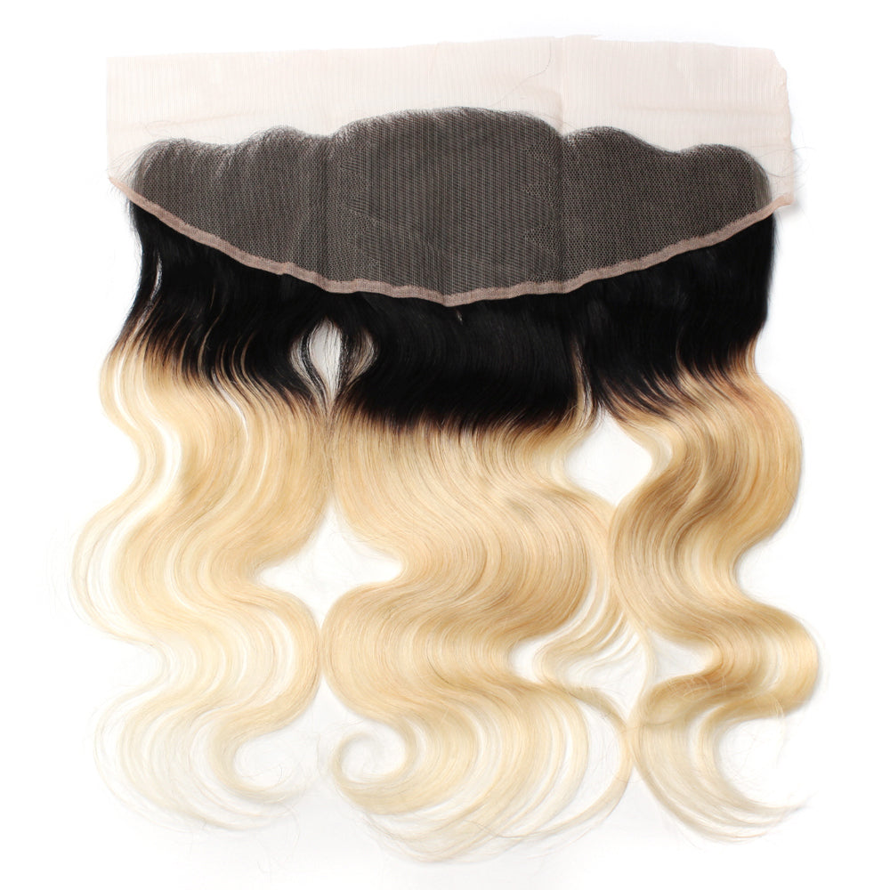 Luxury 10A 1B 613 Blonde Ombre Body Wave Lace Frontal