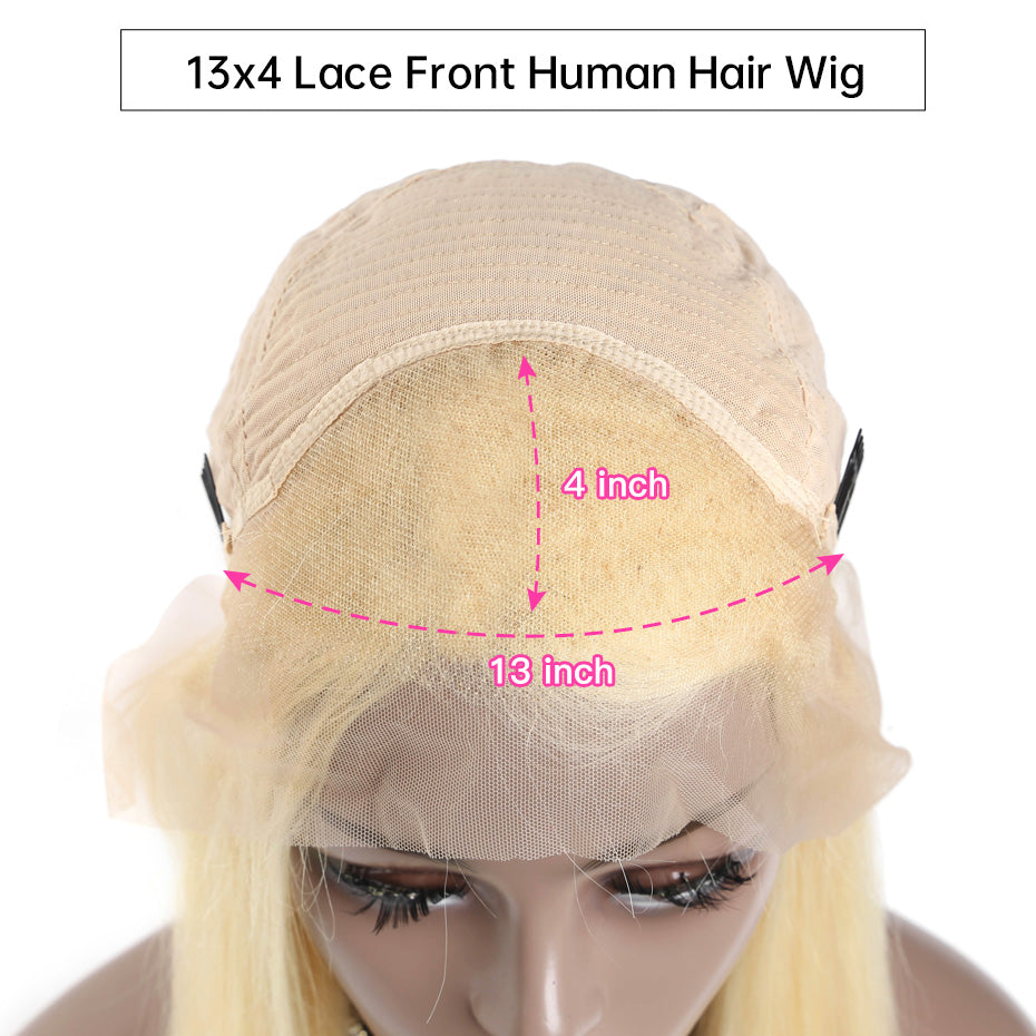 Luxury 613 Blonde Human Hair 13×4 Lace Front Wigs