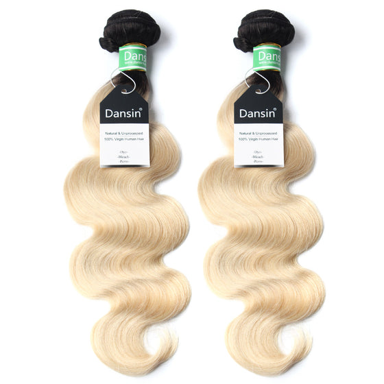 Luxury 10A 1B 613 Blonde Ombre Brazilian Body Wave Hair 2 Bundles