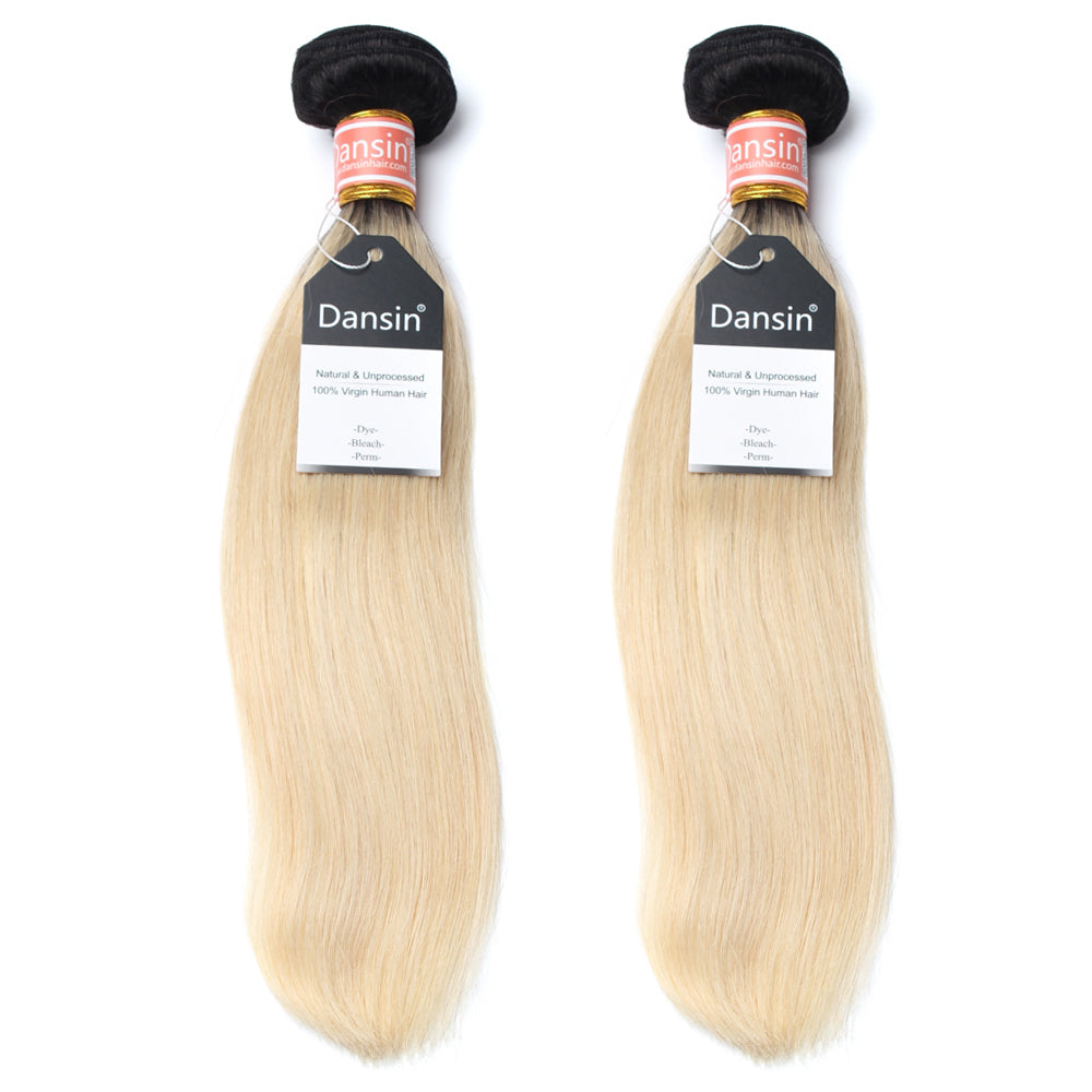 Luxury 10A 1B 613 Blonde Ombre Malaysian Straight Hair 2 Bundles