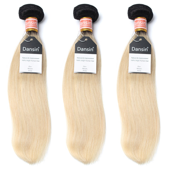 Luxury 10A 1B 613 Blonde Ombre Malaysian Straight Hair 3 Bundles