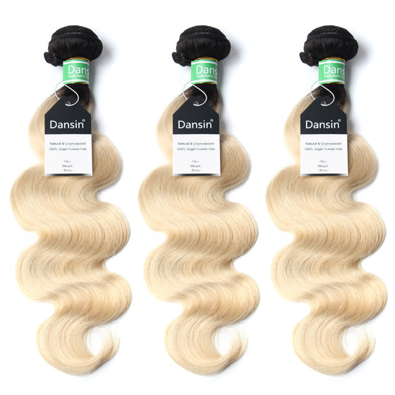 Luxury 10A 1B 613 Blonde Ombre Brazilian Body Wave Hair 3 Bundles