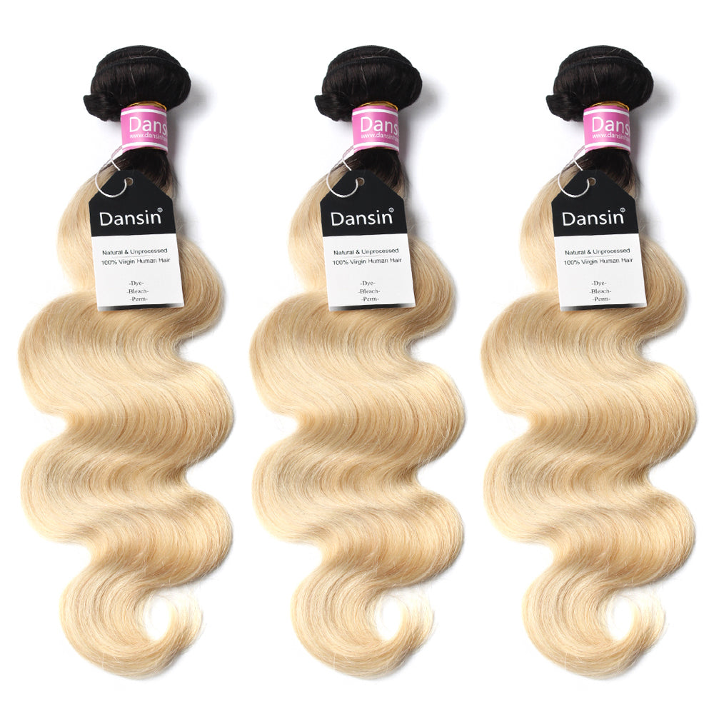 Luxury 10A 1B 613 Blonde Ombre Peruvian Body Wave Hair 3 Bundles
