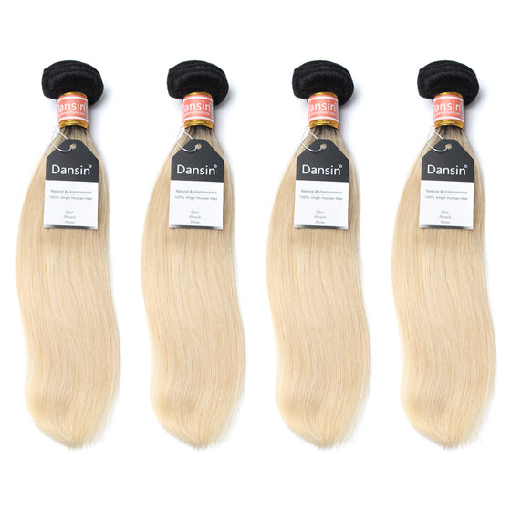 Luxury 10A 1B 613 Blonde Ombre Malaysian Straight Hair 4 Bundles